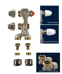 Betherma radiator zij onderaansluiting - 1/2" thermostaatknop 16/2 mm aansluitkoppelingen