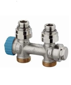 Heimeier radiator onderaansluiting - Multilux (1-pijps) 1/2" 3/4 Euroconus Recht