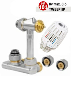 Jaga aansluitset 101 (16 x 2 mm) - 1/2" 3/4 Euroconus Wandaansluiting Crossflow set