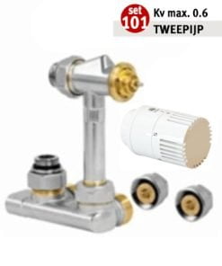 Jaga aansluitset 101 (16 x 2 mm) - 1/2" 3/4 Euroconus Wandaansluiting Crossflow set