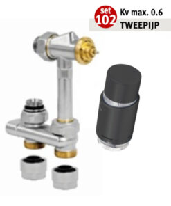 Jaga aansluitset 102 (16 x 2 mm) - 1/2" 3/4 Euroconus Vloeraansluiting Crossflow set