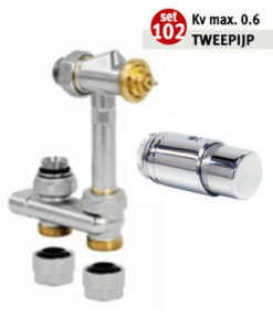 Jaga aansluitset 102 (16 x 2 mm) - 1/2" 3/4 Euroconus Vloeraansluiting Crossflow set