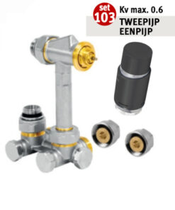 Jaga aansluitset 103 (16 x 2 mm) - 1/2" 3/4 Euroconus Wandaansluiting Set