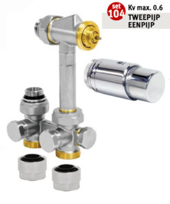 Jaga aansluitset 104 (16 x 2 mm) - 1/2" 3/4 Euroconus Vloeraansluiting Set
