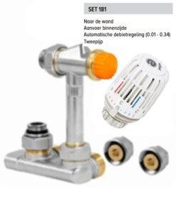 Jaga aansluitset 181 (16 x 2 mm) - 1/2" 3/4 Euroconus Wandaansluiting Crossflow set
