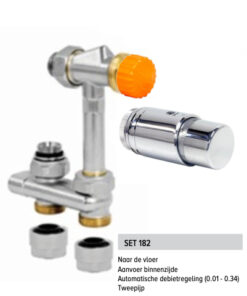 Jaga aansluitset 182 (16 x 2 mm) - 1/2" 3/4 Euroconus Vloeraansluiting Crossflow set