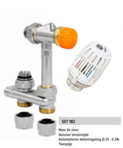 Jaga aansluitset 182 (16 x 2 mm) - 1/2" 3/4 Euroconus Vloeraansluiting Crossflow set