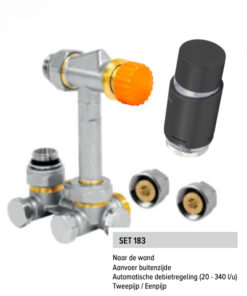 Jaga aansluitset 183 (16 x 2 mm) - 1/2" 3/4 Euroconus Wandaansluiting Set