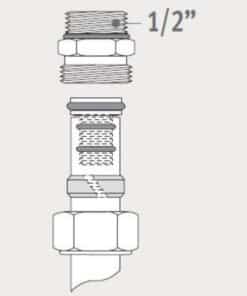 Jaga aansluit koppeling - 18 x 2 mm 1/2" PEX / kunststof