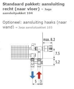 Alternative view of Jaga standaard convector installatiepakket