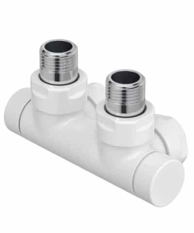 Zehnder Completto radiator onderaansluiting - 1/2" 3/4 Euroconus haaks Wit